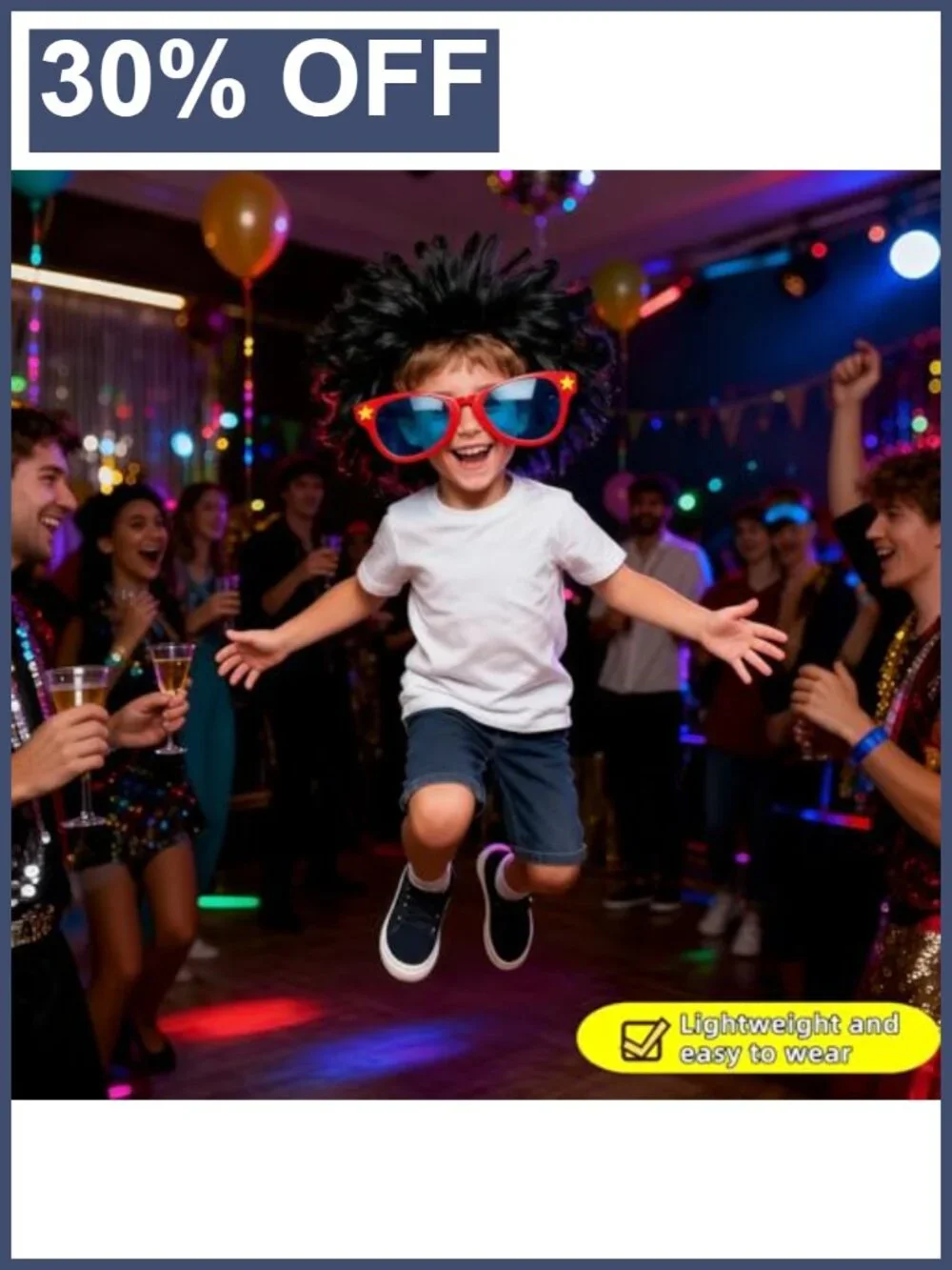 Oversized Novelty Sunglasses Plastic Cosplay Halloween Costume Eyewear